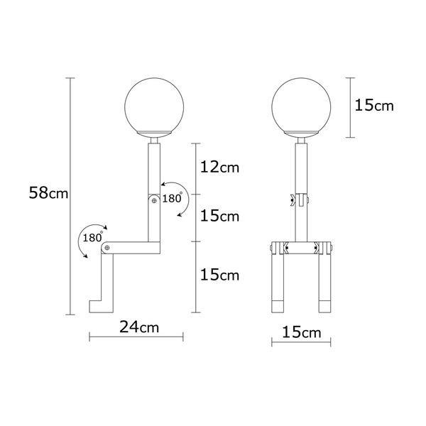 Πορτατίφ ξύλο Milet-N-834 Φυσικό 15x17x56 εκ. E27 40 W 525NOR2148 