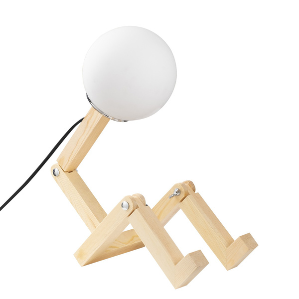 Πορτατίφ ξύλο Milet-N-834 Φυσικό 15x17x56 εκ. E27 40 W 525NOR2148 