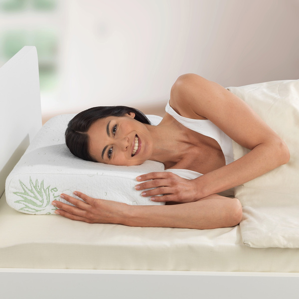 Height / Firmness adjustable neck support pillow + pillow case 60x40x12 εκ. 