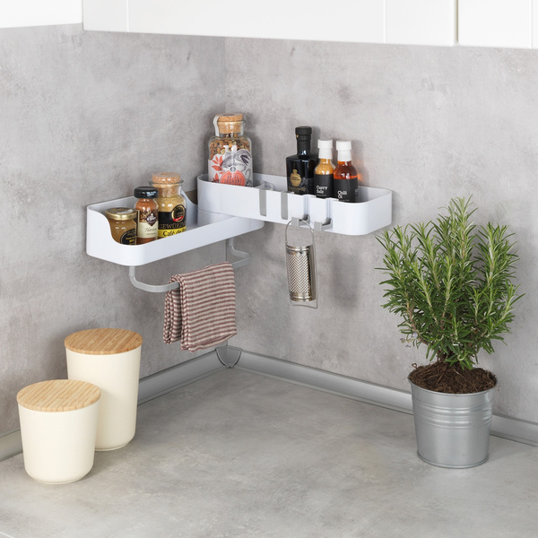 Διπλό προσαρμοζόμενο ραφάκι με αυτοκόλλητα στήριξης 33x33,5x14 εκ. 89790500 