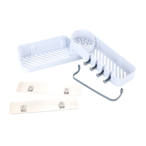 Διπλό προσαρμοζόμενο ραφάκι με αυτοκόλλητα στήριξης 33x33,5x14 εκ. 89790500 