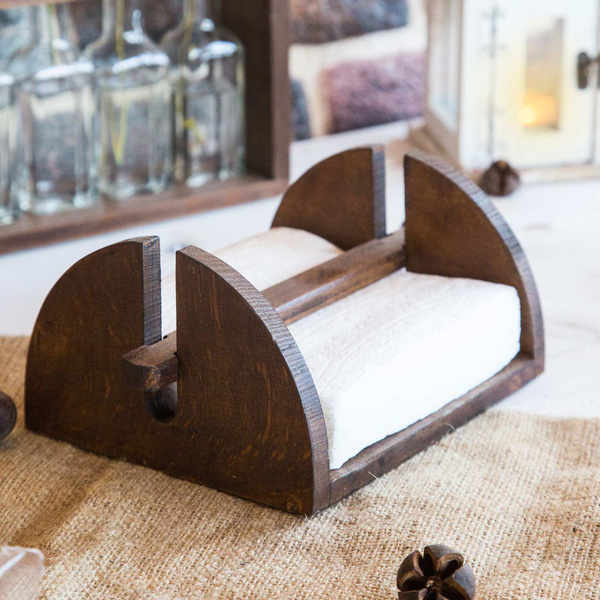 Wooden napkin holder 20x15,8x10 cm UP00385 Telemarketing Store