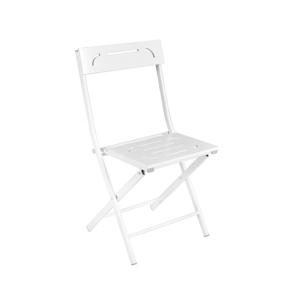 Wooden Table & Chairs Set (3 pcs) Bistro Set 2 White 379VLV1502 W60xH73xD60 cm 