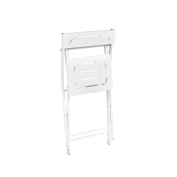 Wooden Table & Chairs Set (3 pcs) Bistro Set 2 White 379VLV1502 W60xH73xD60 cm 