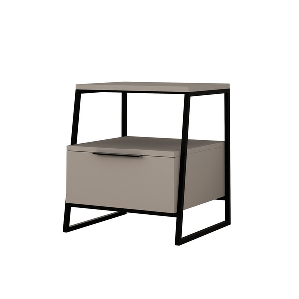 Particle Board Nightstand with Shelf Pal Light Mocha 855DTE3515 W45xH50xD40 cm 