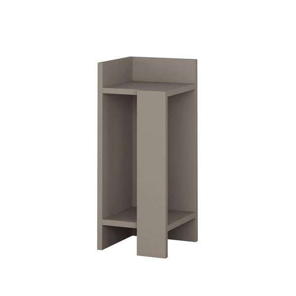 Particle Board Nightstand with Shelf Elos Left Light Mocha 855DTE3506 W25xH60xD27 cm 