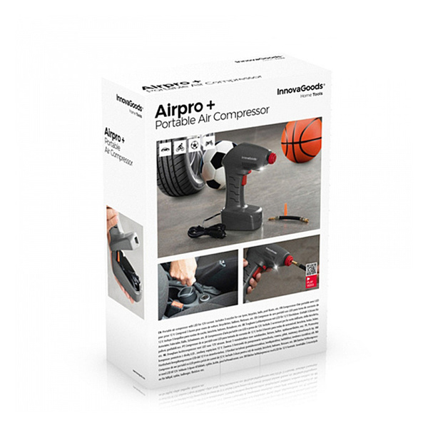 Φορητό κομπρεσέρ αέρα με LED Airpro InnovaGoods 