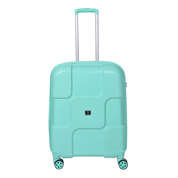 Set of 3 luggage 4-wheel spinners hard shell Mint Green 56x40x23cm, 66x42x27cm, 75x50x30cm 