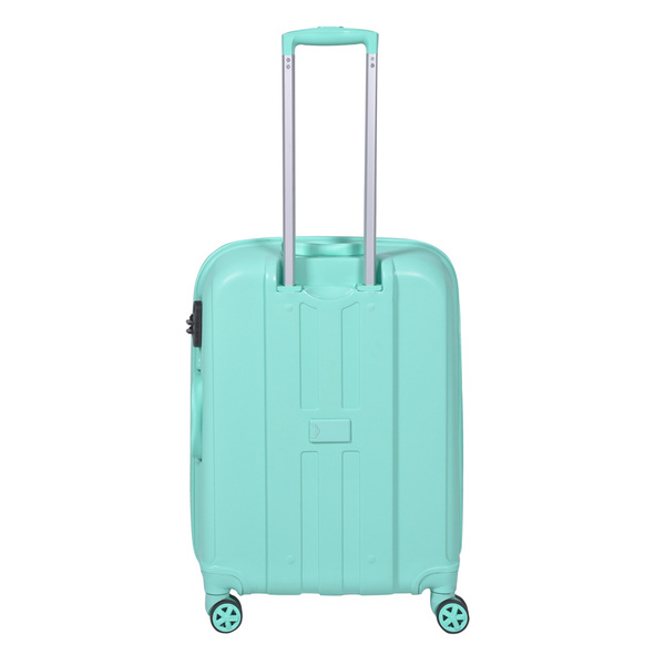 Set of 3 luggage 4-wheel spinners hard shell Mint Green 56x40x23cm, 66x42x27cm, 75x50x30cm 