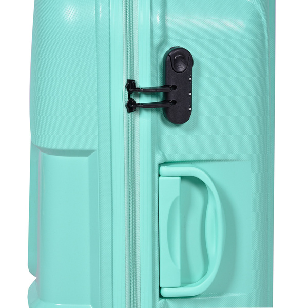 Set of 3 luggage 4-wheel spinners hard shell Mint Green 56x40x23cm, 66x42x27cm, 75x50x30cm 