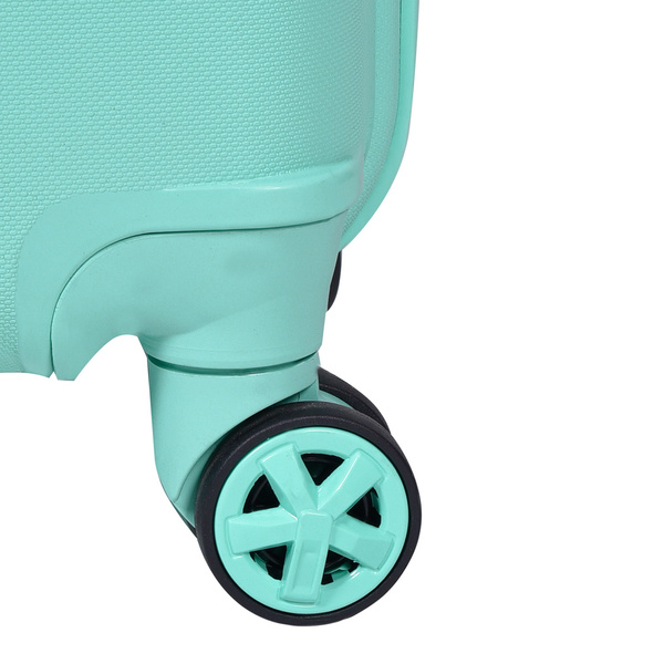 Set of 3 luggage 4-wheel spinners hard shell Mint Green 56x40x23cm, 66x42x27cm, 75x50x30cm 