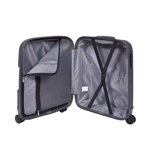Cabin luggage 4-wheel spinner hard shell Dark Grey 56x40x23 cm 