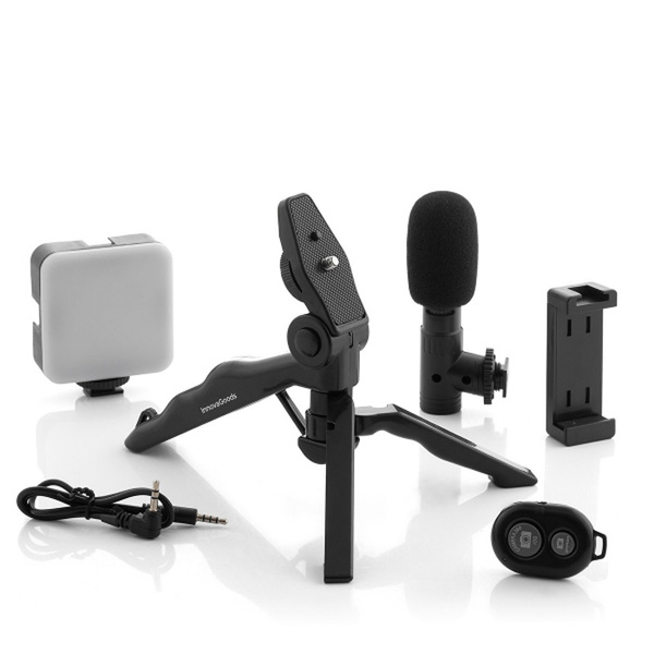 Vlogging kit with light, microphone and remote control Plodni InnovaGoods 6 pcs 
