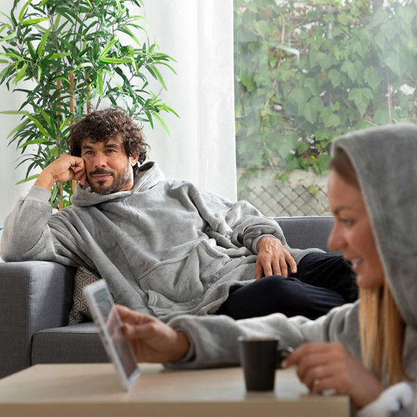 Κουβέρτα φούτερ με επένδυση φλις one-size unisex 100% Πολυέστερ Swug InnovaGoods 