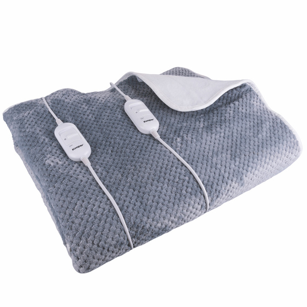 Διπλή ηλεκτρική κουβέρτα με 2 χειριστήρια Kooper γκρι 160x140 εκ. 60W 5905928 