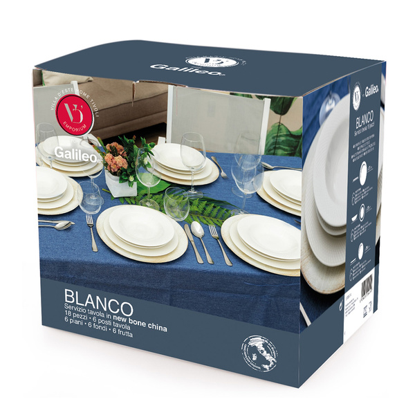 Dinnerware set 18 pcs bone china Galileo 5900414 