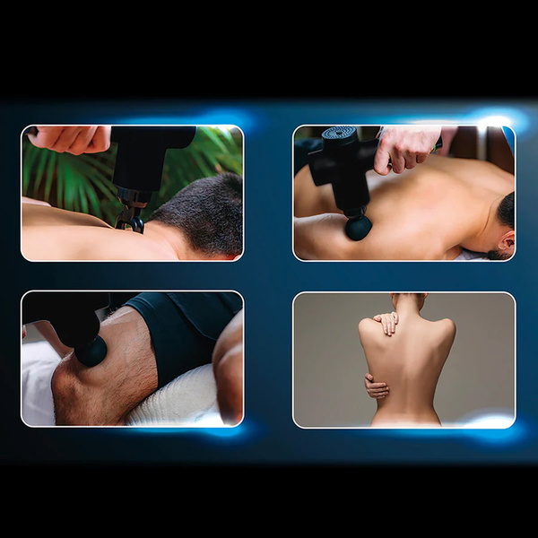 Massage gun with 4 interchangeable heads 5906259 