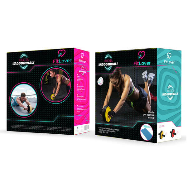 Ρόδα κοιλιακών διάμετρος FitLover 17 εκ. + στρώμα κύλισης 34x16x0,5 εκ. 5906949 