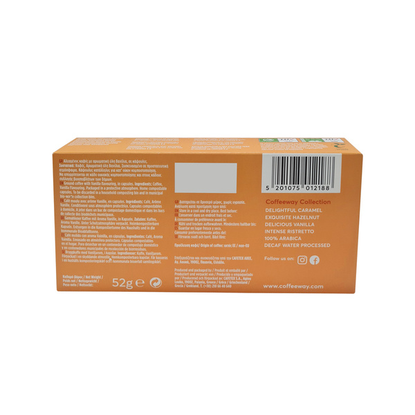 Espresso Coffeeway Vanilla 10 biodegradable capsules 