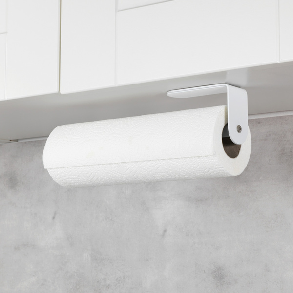 Kitchen paper holder aluminium white 27,5x4,5x7 cm 