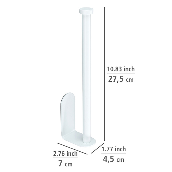 Kitchen paper holder aluminium white 27,5x4,5x7 cm 