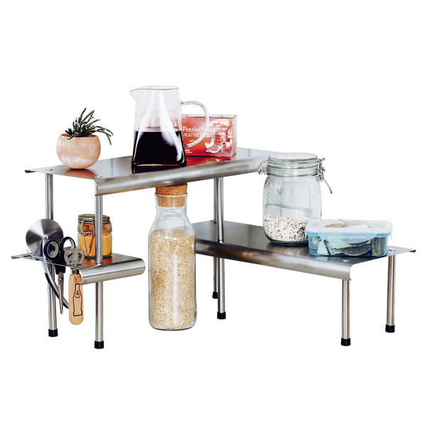 Corner rack Massivo Trio stainless steel 50x50x31 cm 