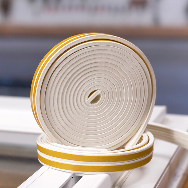 Αυτοκόλλητη ταινία αεροστόπ για παράθυρα λευκή 2x300 εκ. 080445 