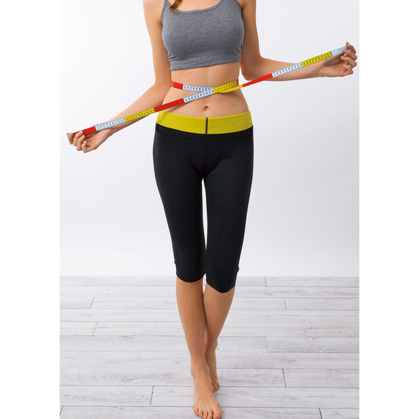 Αθλητικό κολάν εφίδρωσης μαύρο / κίτρινο 