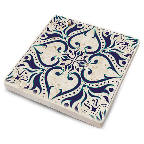 Σουβέρ Πολύχρωμο Πέτρα 10x10x1 εκ. 4 τεμ. 366TYR1162 