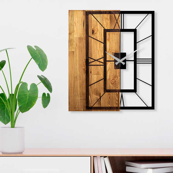 Decorative wall clock wood + metal 37 49x3x58 cm 539TNL1137 