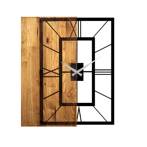 Decorative wall clock wood + metal 37 49x3x58 cm 539TNL1137 