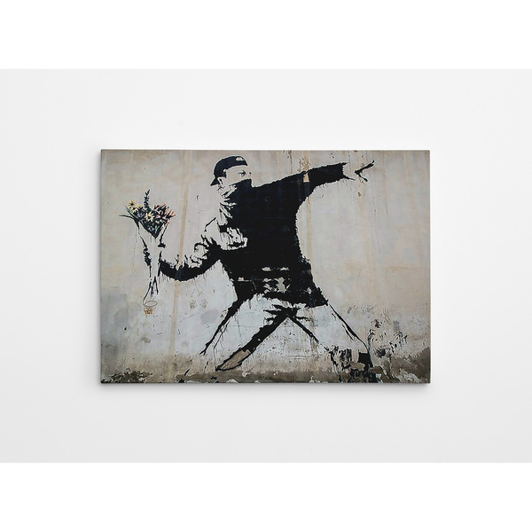 Canvas painting on frame digital printing WY18 Banksy 966BRS1135 