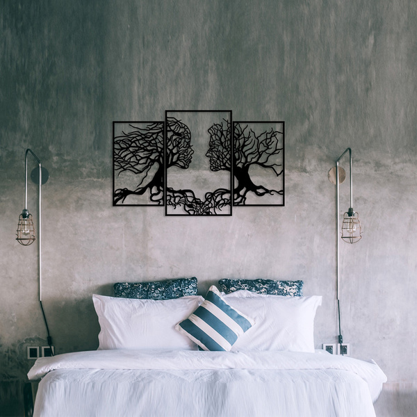 Μεταλλικό διακοσμητικό τοίχου Love Tree Μαύρο 116x71 εκ. 279ENZ1114 