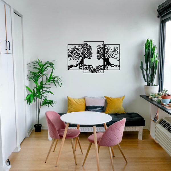 Μεταλλικό διακοσμητικό τοίχου Love Tree Μαύρο 116x71 εκ. 279ENZ1114 