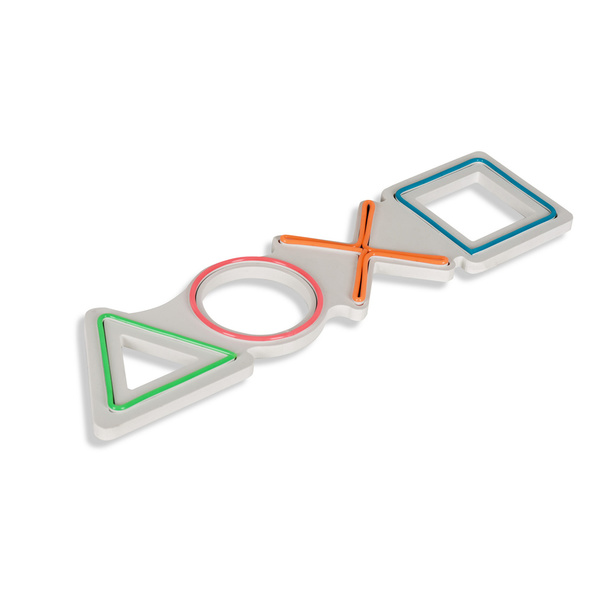 Decorative plastic LED light Play Station - Multicolor IP67 Neon 25W 57x15x2 cm 395NGR1767 