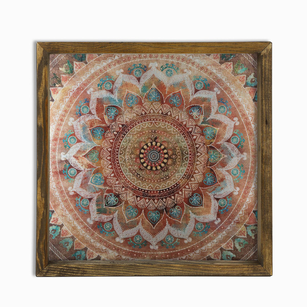 Decorative framed MDF painting / tray MZM249 Arabesque 33x33 cm 836EVL4320 
