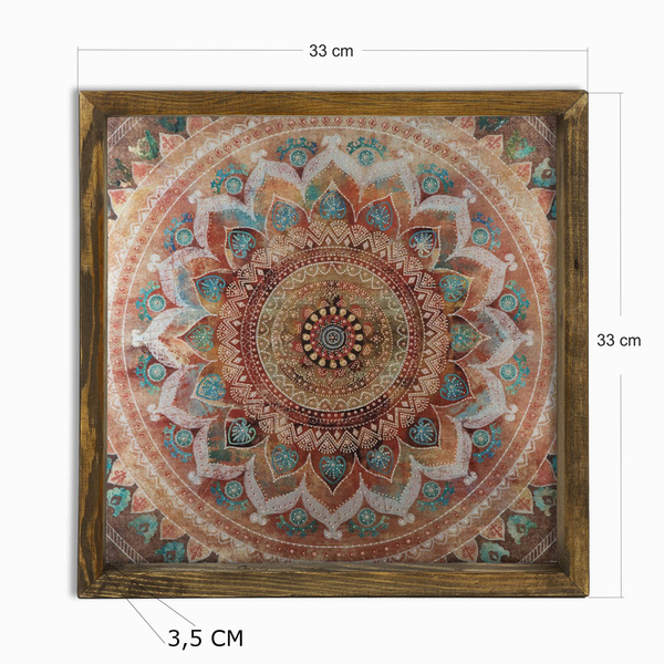 Decorative framed MDF painting / tray MZM249 Arabesque 33x33 cm 836EVL4320 