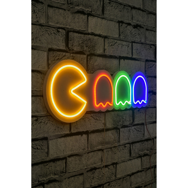 Decorative plastic LED light Pacman IP67 Neon 25W 55x19x2 cm 395NGR2078 