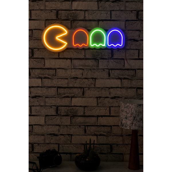 Decorative plastic LED light Pacman IP67 Neon 25W 55x19x2 cm 395NGR2078 