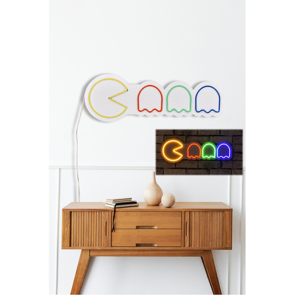 Decorative plastic LED light Pacman IP67 Neon 25W 55x19x2 cm 395NGR2078 