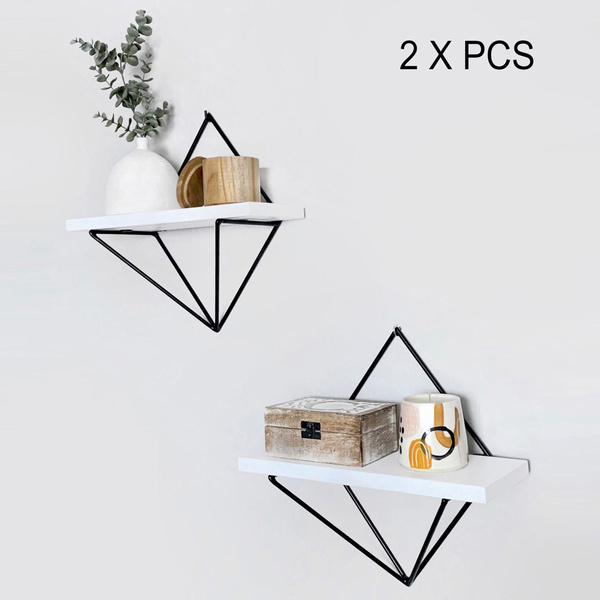 Διακοσμητικό ράφι τοίχου WR047 22x30x14 εκ. 2 τεμ. 792EVL2869 