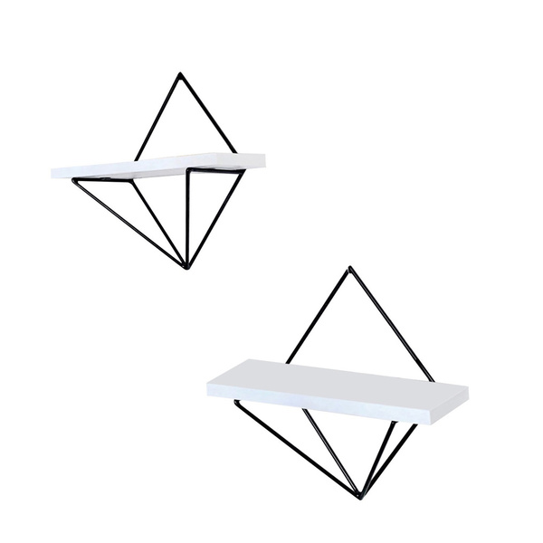 Διακοσμητικό ράφι τοίχου WR047 22x30x14 εκ. 2 τεμ. 792EVL2869 