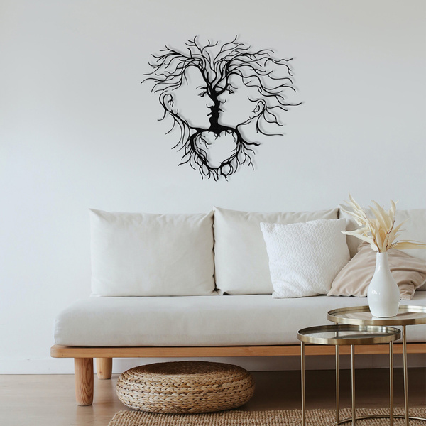 Μεταλλικό διακοσμητικό τοίχου Intrigue Μαύρο 70x64 εκ. 279ENZ1814 