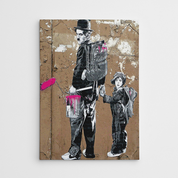 Canvas painting on frame digital printing WY57 Banksy 966BRS1214 