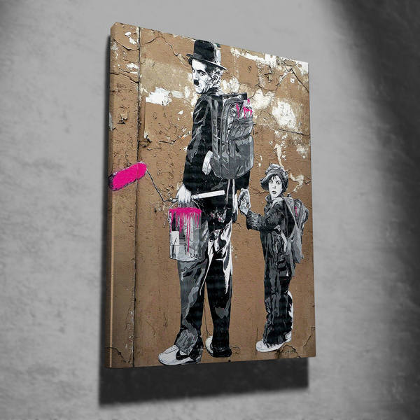 Canvas painting on frame digital printing WY57 Banksy 966BRS1214 
