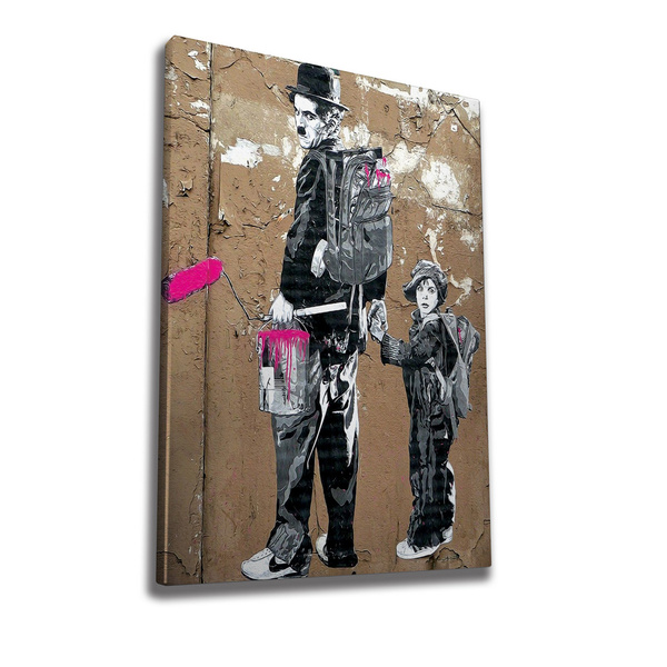 Canvas painting on frame digital printing WY57 Banksy 966BRS1214 