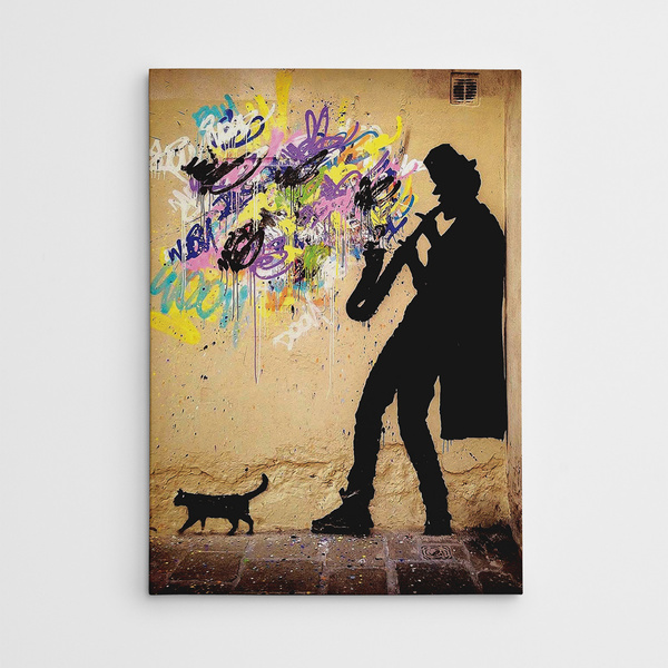 Canvas painting on frame digital printing WY40 Banksy 966BRS1179 