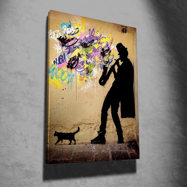 Canvas painting on frame digital printing WY40 Banksy 966BRS1179 