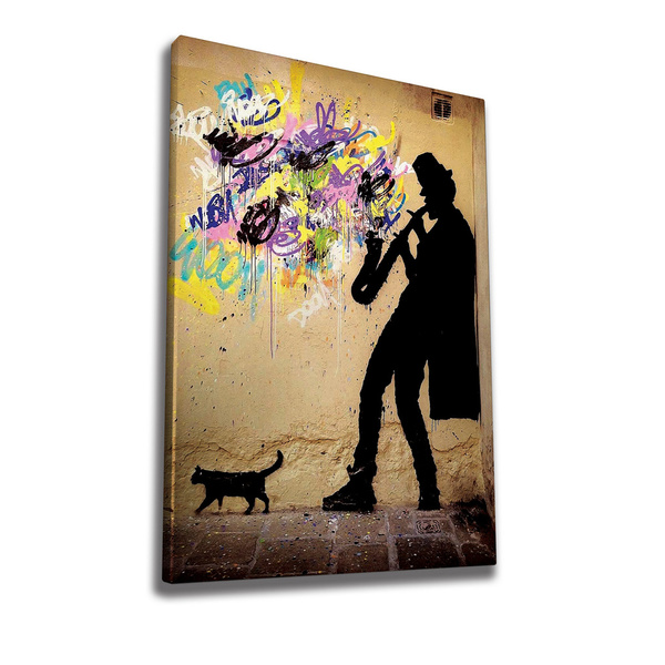 Canvas painting on frame digital printing WY40 Banksy 966BRS1179 