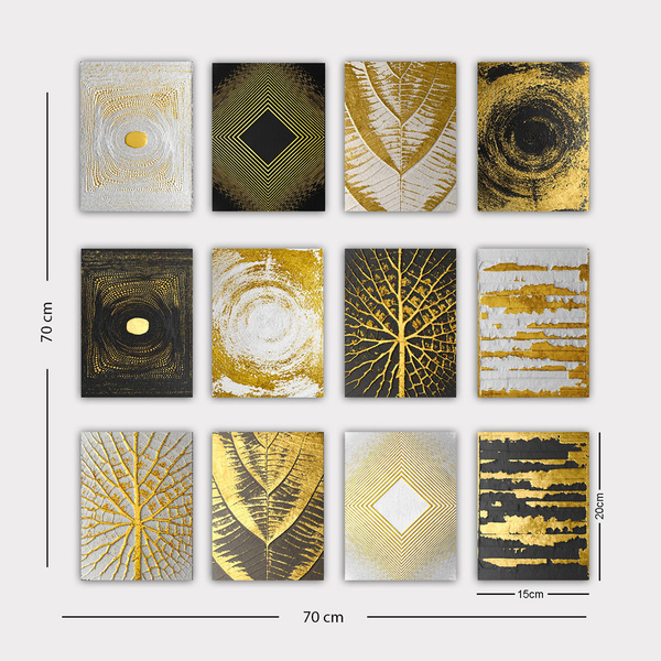 Διακοσμητική σύνθεση πίνακες MDF 12MDF37YS 20x15 εκ. 12 τεμ. 364LUL1472 